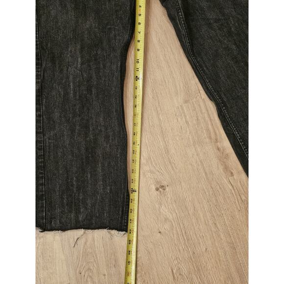 Vintage Y2K RocaWear Baggy Wide Leg Skater Jeans Red Embroidered Black 38X28 - Picture 7 of 11